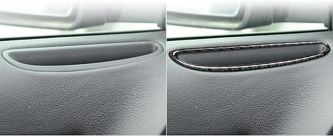 NVCNX Real Premium Carbon Fiber for Chrysler 300 Accessories 2015-2023 2016 2017 2018 2019 2020 2021 2022 S/C/Limited/Touring Car Door Sides Defogger Air Vent Cover Interior Trim Sticker Decal 2PCs