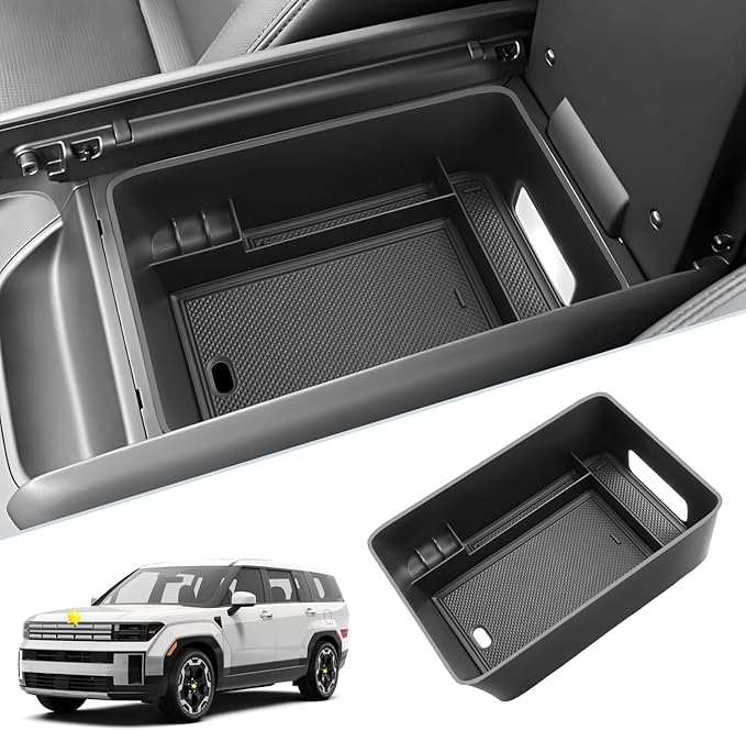 SKTU 2024 2025 2026 Santa Fe Accessories Center Console Organizer for 2024 2025 2026 Hyundai Santa Fe Console Tray 2024 2025 2026 Santa Fe Middle Console Organizer with Coin Holder