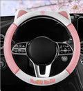 Women's Cartoon Steering Wheel Cover Comfortable, Breathable, Non-Slip All-Season Car Accessory Universal 15-inch Fit Suitable for Sedans, Pickup Trucks, and SUVs