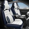 AREKA 2 Car Seat Covers for Subaru Crosstrek 2016-2026 Breathable Leather,Waterproof Car Seat Protectors with Comfort Headrest Pillows,Automotive Vehicle Cushion with Storage Pockets (Luxury,Blue)