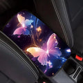 CREATCABIN Butterfly Car Center Console Cover Pad Car Armrest Seat Box Cover Vehicle Center Console Armrest Pad Comfortable Car Accessories Interior Protector for SUV Sedan Truck 12.6×7.5in