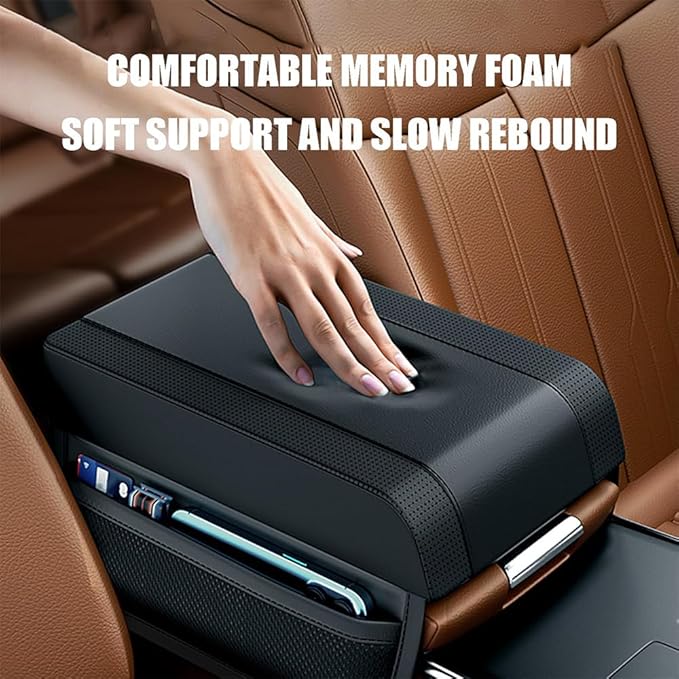 Car Armrest Box Pad for Mercedes Benz GLK X204 SUV GLK 200 220 250 260/GLK 300/GLK 350/GLK 400 2008-2015 Center Console Armrest Box Leather Car Console Storage Box Arm Rest Cushion Pads