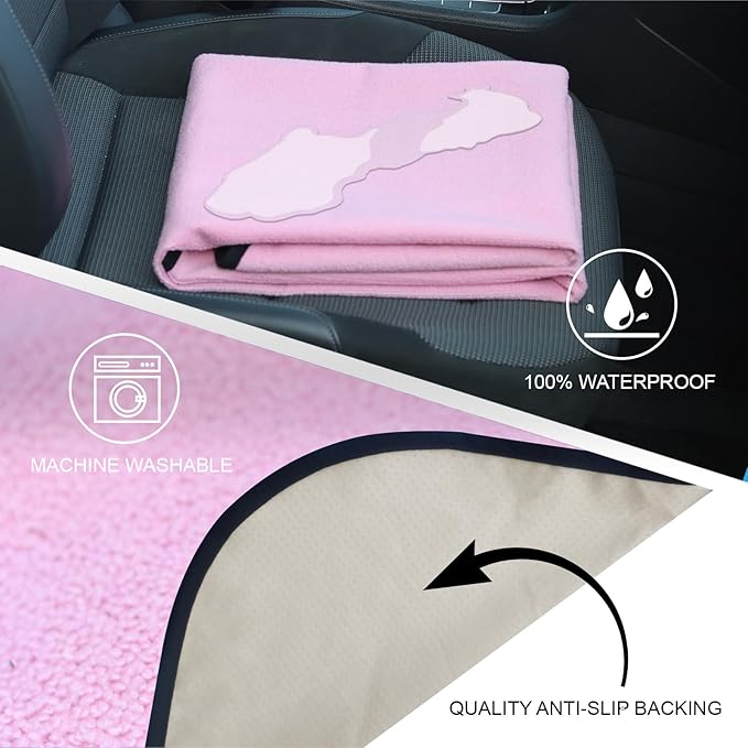 nbnhxnff Sweat Towel Car Seat Cover Protector Rear Seats for Gym Workout, Running, Swimming, Beach and Hiking, Waterproof Universal Seat Cover for Car, Trucks, Van & SUV (Pink, 1pcs Rear Seat)