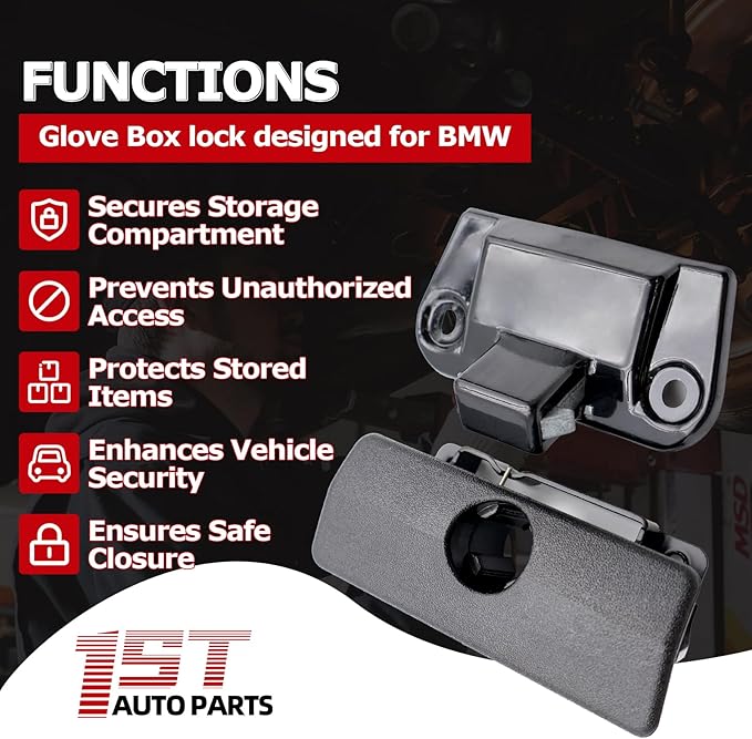 1ST Glove Box Lock Latch Upper Catch and Glove Box Upper Lock Latch Catch for BMW 3 Series E23 E30 E34 Z3 525i 530i 540i 325i M5 325i 1987-1993, Replaces OE: 51161946513 + 51161849472