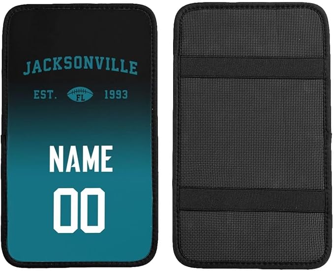 Custom Car Armrest Cover, Add Personalized Name and Number - Auto Center Console Pad, Fit Most Cars