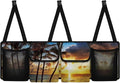 Hanging Trunk Organizer, Foldable Car Trunk Organizer Back Seat Hanging with 4 Large Compartments, Hanging Trunk Organizer Universal for Vehicles (with Mesh Bag)