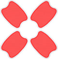 WORCAS 4Pcs Universal 3D Carbon Fiber Car Door Handle Paint Scratch Protector Sticker Auto Door Handle Cups Protective Pad(S-Red)
