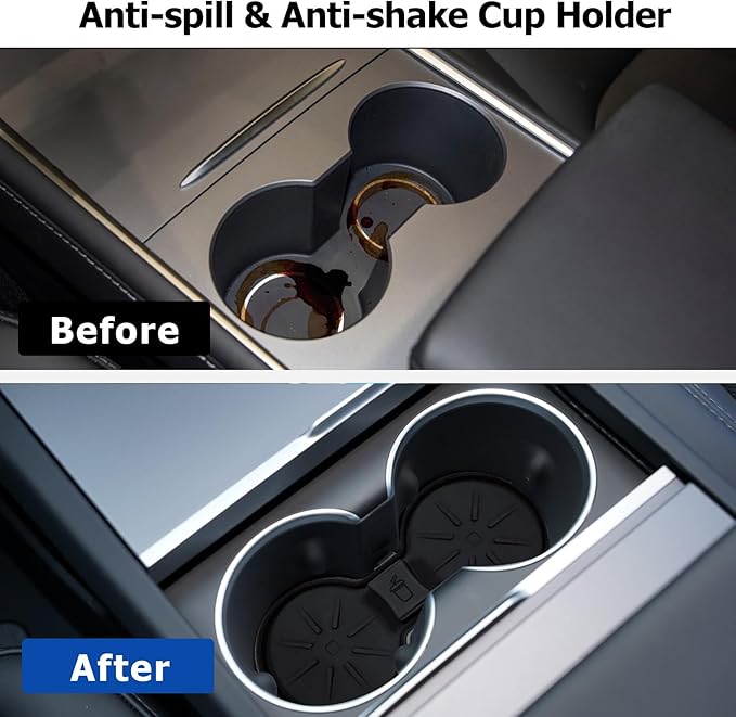 cybtkcar for Tesla Center Console Organizer Tray Model Y Juniper Model 3 Highland Accessories 2025 2026 Refreshed Car Storage Tray Armrest Tray Insert Cup Holder Hidden Compartment Storage