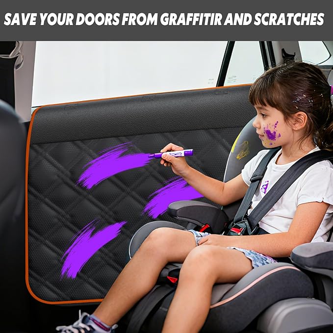 Surfcabin Door Protector From Dog Scratching– 20% Larger Designed for 𝐒𝐞𝐝𝐚𝐧𝐬, 𝐅𝐚𝐦𝐢𝐥𝐲 𝐂𝐚𝐫𝐬 𝐚𝐧𝐝 𝐒𝐦𝐚𝐥𝐥 𝐒𝐔𝐕𝐬, 2 Packs [Left + Right] Thickened Waterproof Dog Car Door Protector
