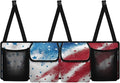 Car Trunk Organizer,Large Backseat Trunk Organizer,Collapsible Car Storage Bag,Auto Backseat Storage Bag Decoration for SUV/MPV/Truck,American Flag Star Stripes Patriotic