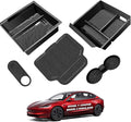 cybtkcar for Tesla Center Console Organizer Tray Model Y Juniper Model 3 Highland Accessories 2025 2026 Refreshed Car Storage Tray Armrest Tray Insert Cup Holder Hidden Compartment Storage