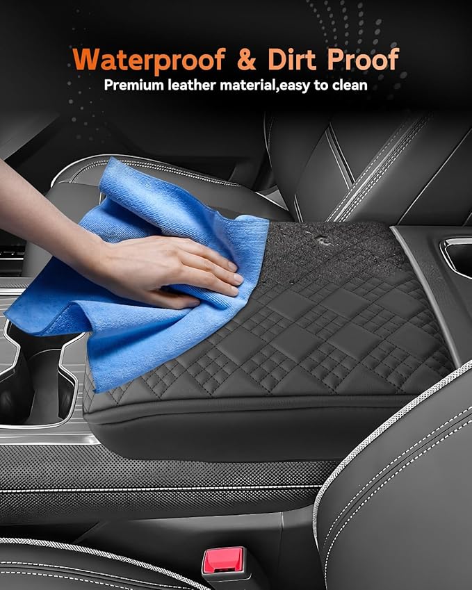 CDEFG for Chevrolet Silverado EV 2024 2025 2026 Center Console Cover Armrest Box Cover for Chevy Silverado EV (Work Truck, LT, RST) Accessories Arm Rest Protector Thickened