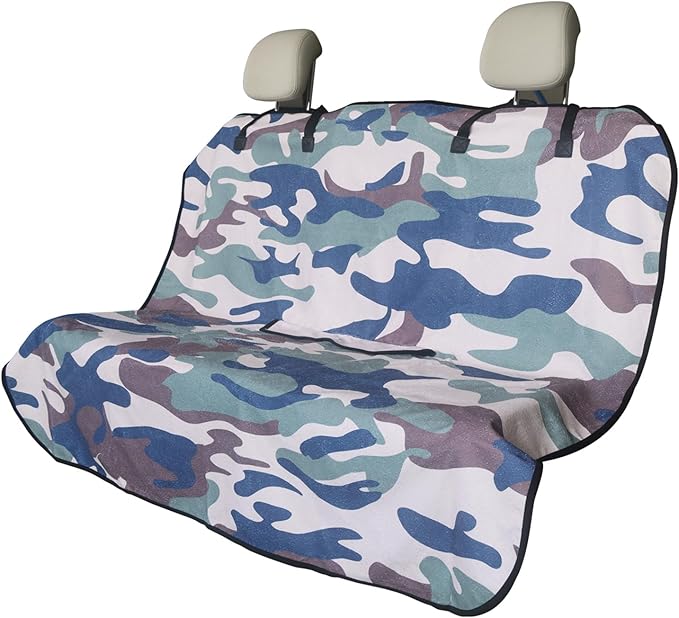 nbnhxnff Sweat Towel Car Seat Cover Protector Rear Seats for Gym Workout, Running, Swimming, Beach and Hiking, Waterproof Universal Seat Cover for Car, Trucks, Van&SUV(Camouflage, 1pcs Rear Seat)