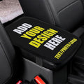 Custom Auto Center Console Pad Car Armrest Seat Box Cover Design Your Own Photo Text Logo Universal Fit Car Decor Handrail Box Arm Rest Cushion Lid, 7.9"x11.8", Black