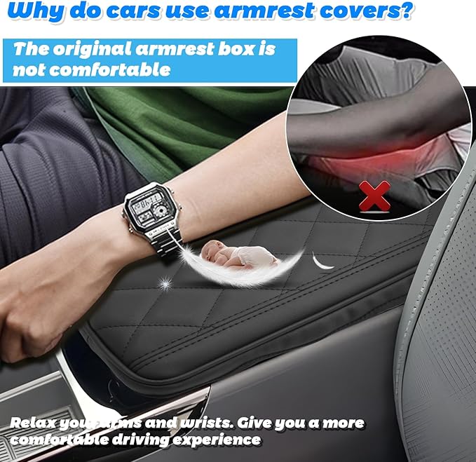 SHAOHAO for 2025 2026 Hyundai Tucson Center Console Cover for 2025 2026 Hyundai Tucson Accessories Tucson (Limited, Hybrid) Car Armrest Cover Tucson Anti Scratch Elbow Arm Rest Comfort Protector Pad