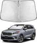 EcoNour Windshield Sun Shade Compatible for Kia Sorento 2021–2026 | SUV Front Window Sun Visor Protector | Foldable Sunshade | Blocks UV Rays & Keeps Cabin Cool