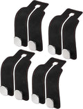 4 Pcs Car Headrest Hooks, Multi-Functional Purse and Bag Holder, Double Hook Seat Organizer for Car, Adjustable Car Storage Hooks for Easy Organization, Durable Car Accessories (Black)