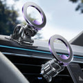 LISEN [Pro-Purple Magnetic Car Phone Holder [Upgrade 3M ] Car Magnet Phone Mount [ Ultra Strong Magnets] for Mag Safe Car Mount [Vent&Dash] Car Accessories for Men Women fit iPhone 17-12 Kits