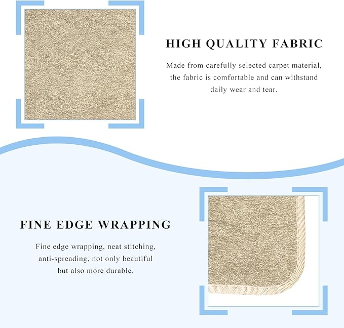 4PCS Car Floor Mats, Waterproof Non-Slip Car Floor Liners with Safety Heel Pad, All-Weather Wear-Resistant Mats Heavy Duty Universal Carpets for Truck SUV Van Sedan (Beige)