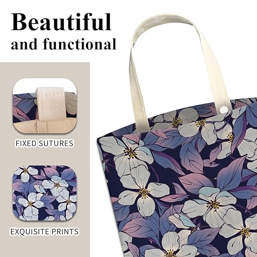 Car Trash Can, Cute Car Trash Bag, Hanging Car Organizer and Storage Bag, Trash Bin for Car Accessories, Vehicle, Travelling, Camping Cute Pulple White Flower