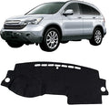 Upgraded Dash Mat for 2007-2011 Honda CRV Polyester Dashboard UV Protection Non-Slip Windshield Reflective Dash Cover Interior Accessory Black