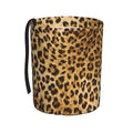 KXWQTRDD Car Garbage Bag Brown Leopard Mini Car Trash Bin Portable Collapsible Waterproof Rubbish Bag for Car Accessories Back Front Seat Cup Holder