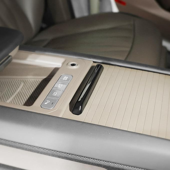 YOUTOOCAR Center Console Sliding Box Handle Cover Compatible with Kia EV9 2024-2026 Accessories (Glossy Black)