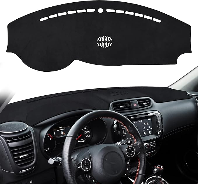 CARTIST Dashboard Cover Compatible with Kia Soul 2014-2019 Accessories Dash Cover Mat Non-Slip Pad Carpet Anti-Glare