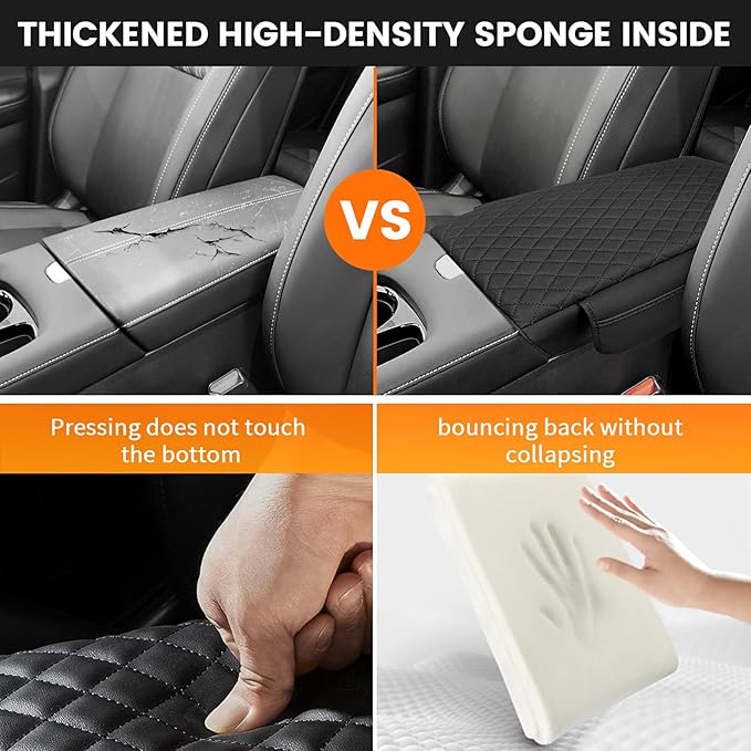 Custom for Center Console Cover Nissan Murano 2025 2026 Armrest Cover Accessories PU Leather Armrest Seat Box Cover Protector with Pockets Storage Bag