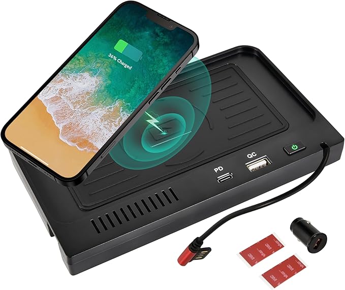 KEWISAUTO Wireless Charger for 2020-2024 Ford Explorer, USB Ports Center Console Charging Panel Fast Phone Charger Pad for Ford Explorer 2020 2021 2022 2023 2024 Accessories