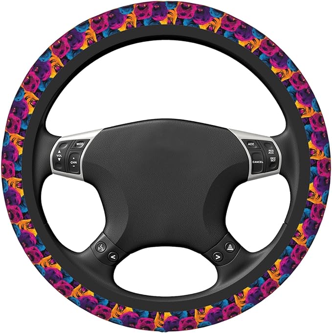 Car Steering Wheel Cover 15 Inch Leather Breathable Universal Auto Steering Wheel Protector Fit Auto Suvs Van Truck - Playful Walrus Wonders 1