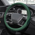Car Steering Wheel Cover, Steering Wheel Accessories, Universal 15 Inch Microfiber Breathable LCE Silk, Car Accessories Breathable Anti-Slip Protector Universal for SUV Sedan Truck (Green)