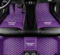 Custom Making Car Floor Mats Compatible for 2000-2025 All Mode Sedan SUV Sports Car Full Coverage Cute Pads Protection Non-Slip Leather Floor Liners (Purple)