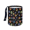 Colorful Paws Car Rubbish Bag Can Reusable Hanging Auto Garbage Organization Can Bin with Adjustable Strap for Camping