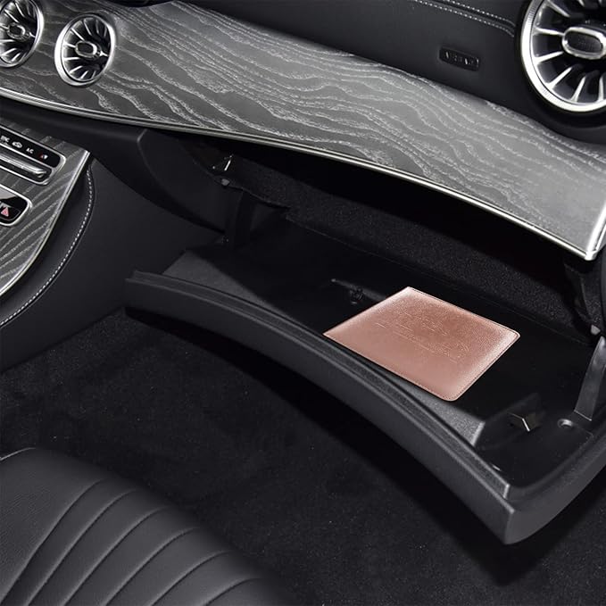 LumiMokki Car Registration and Insurance Holder, Leather Registration and Insurance Card Holder, Vehicle Glove Box Organizer - For Documents, Cards, License (Rosegold)