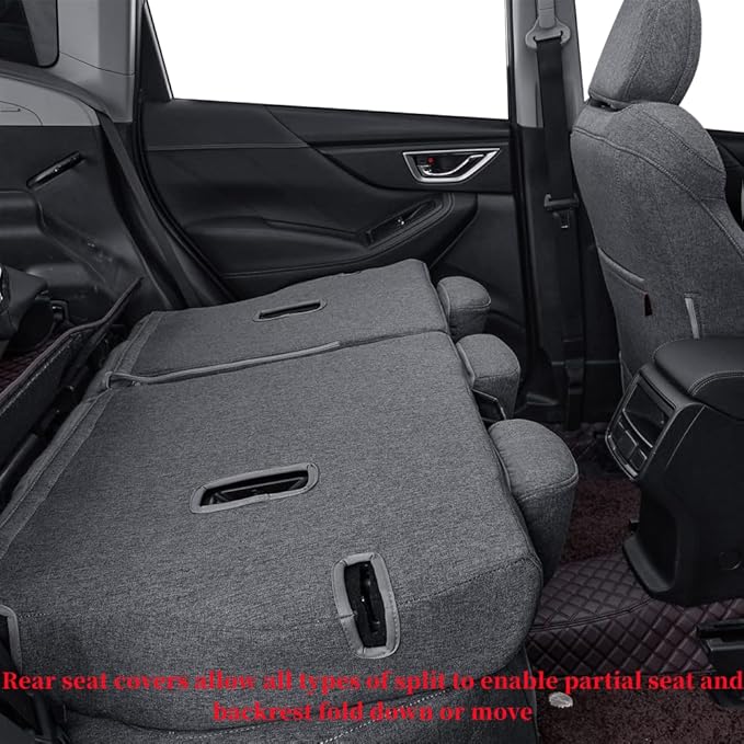 coverdream Legacy Seat Covers Custom Fit for 2020-2024 2025 Subaru Legacy,Full Coverage,Airbag Compatible, Polyester Car Seat Protector (Full Set,Gray)