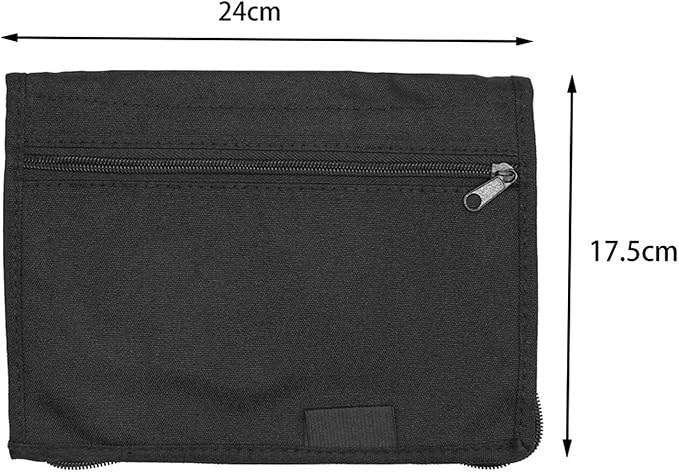 Car Glove Compartment Organizer 6 Pockets Multifunctional Zipped Design Portable Document Holder Universal for Car