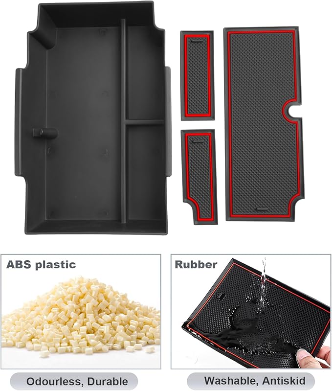 SKTU for 2024 2025 2026 Subaru Crosstrek/Impreza Center Console Organizer 2024-2026 Crosstrek Hybrid Console Tray 2024 2025 2026 Impreza Accessories Tray 2024 2025 2026 Crosstrek Accessories (Red)