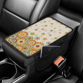 Dreaweet Center Console Cover Cute Sunflower Car Accessories for Women Girly,Car Car Console Covers with Pockets,Car Arm Rest Cover Pad,Universal Armrest Cover for Car Truck SUV Van