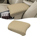 KBH Center Console Armrest Cover for Acura MDX 2015 2016 2017 2018 2019 2020, Vinyl Leather Trim, Middle Console Arm Rest Protective Cover, Anti-Scratch, Tan