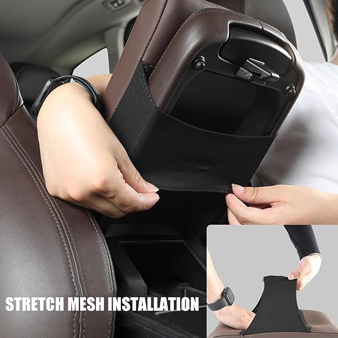 Car Armrest Covers for Nissan Armada 2017-2023 2024 2025 Premium Leather Center Console Armrest Cushion Pad Anti-Scratch Soft Support for Elbow Auto Interior Accessories, Black Style