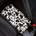 Dreaweet Car Center Console Cover Cute Cow Print Car Accessories Armrest Cover for Car Truck SUV Sedan for Women,Universal Armrest Cover for Car Center Console