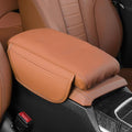 for Corvette C7 Stingray/C7 Grand Sport/C7 Z06 2013-2019 Center Console Protector Pad Car Armrest Cushion PU Leather Waterproof Centre Console Armrest Cover,E-33 * 21cm
