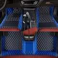 Custom Personalized Floor Mats for Cars，Luxury Full Coverage All Weather Car Floor Mats，Anti-Slip Leather Car Mat Set ，Custom Floor Mats for 99% of Cars, Trucks & SUVs (3D Blue and Black)