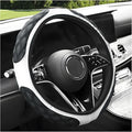 Car Steering Wheel Cover, 15 Inches Non-Slip Leather Car Steering Wheel Protector, Universal Steering Wheel Soft Cover Mats for Car Truck SUV, Interior Car Accessories (White)