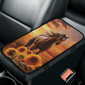 Bulopur Horse Print Car Console Covers Armrest Console Cover Flannel Thickened Cover Protec Car Center Console Cover Accessories Universal Car Interior Accessories Car Arm Rest Cover