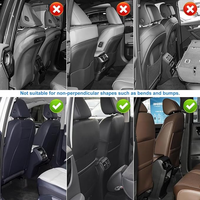 Ahsrnl Back Seat Protector 2 Pack Fit for BMW X5 Car Kick Mats with Touch Screen Tablet Holder Storage Organizer Waterproof Dirt Proof Faux Leather Auto Accessories for Kids (1 Pair Black)