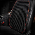 Car Seat Chair Back Cushion for Tesla Model 3 EV Sedan 2025, Wooden Beads Ventilate Mesh Lumbar Brace Strong Durable Relieve Fatigue Summer Interior Accessories,C-Backrest