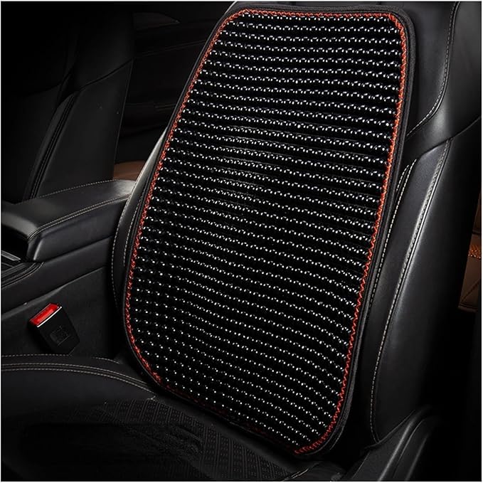 Car Seat Chair Back Cushion for Toyota RAV4 Prime 2025, Wooden Beads Ventilate Mesh Lumbar Brace Strong Durable Relieve Fatigue Summer Interior Accessories,C-Backrest