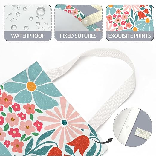 Pykfrhh Danish Flower Car Trash Can, Car Trash Bag Hanging, Waterproof Cars Back Seat Hanging Organizer and Storage Trash Bags for Vehicle Travelling Camping